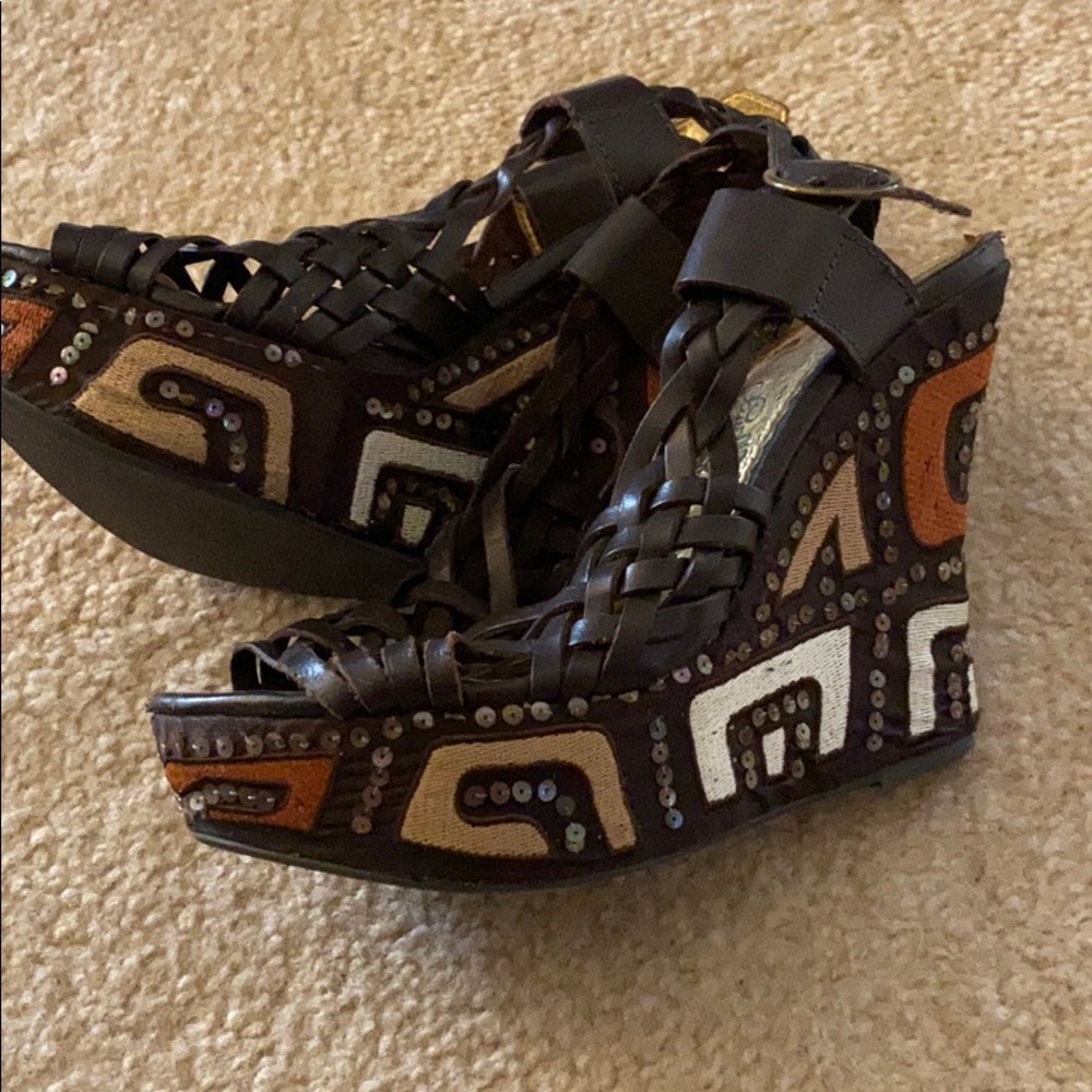 Naughty Monkey 8 1/2 Sexy Embellished Wedges